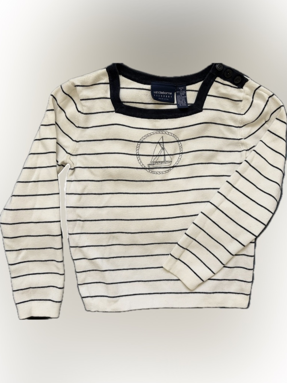 Liz Claiborne Sailboat Sweater Top
